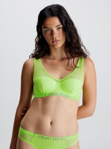 Calvin Klein Underwear Bustier BH 'FUTURE SHIFT' in Groen: voorkant