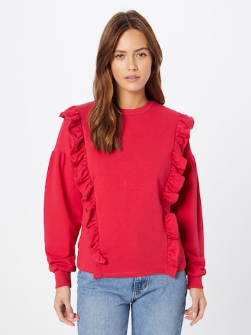 Sweat-shirt Dorothy Perkins en rouge : devant