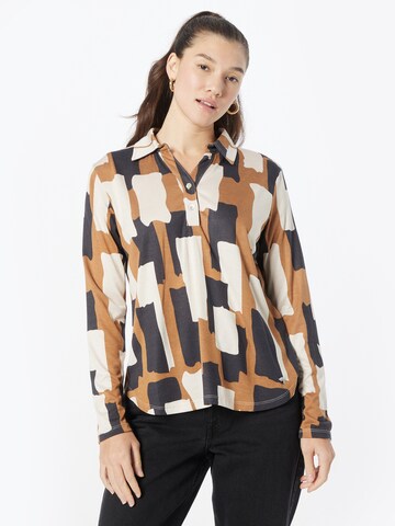 Key Largo Blouse 'COLLAGE' in Brown: front