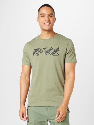 TIMBERLAND - Camiseta en verde: frente