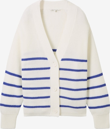 Cardigan TOM TAILOR DENIM en blanc : devant
