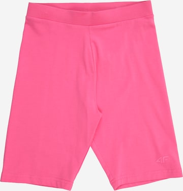 4F JuniorSlimfit Sportske hlače - roza boja: prednji dio