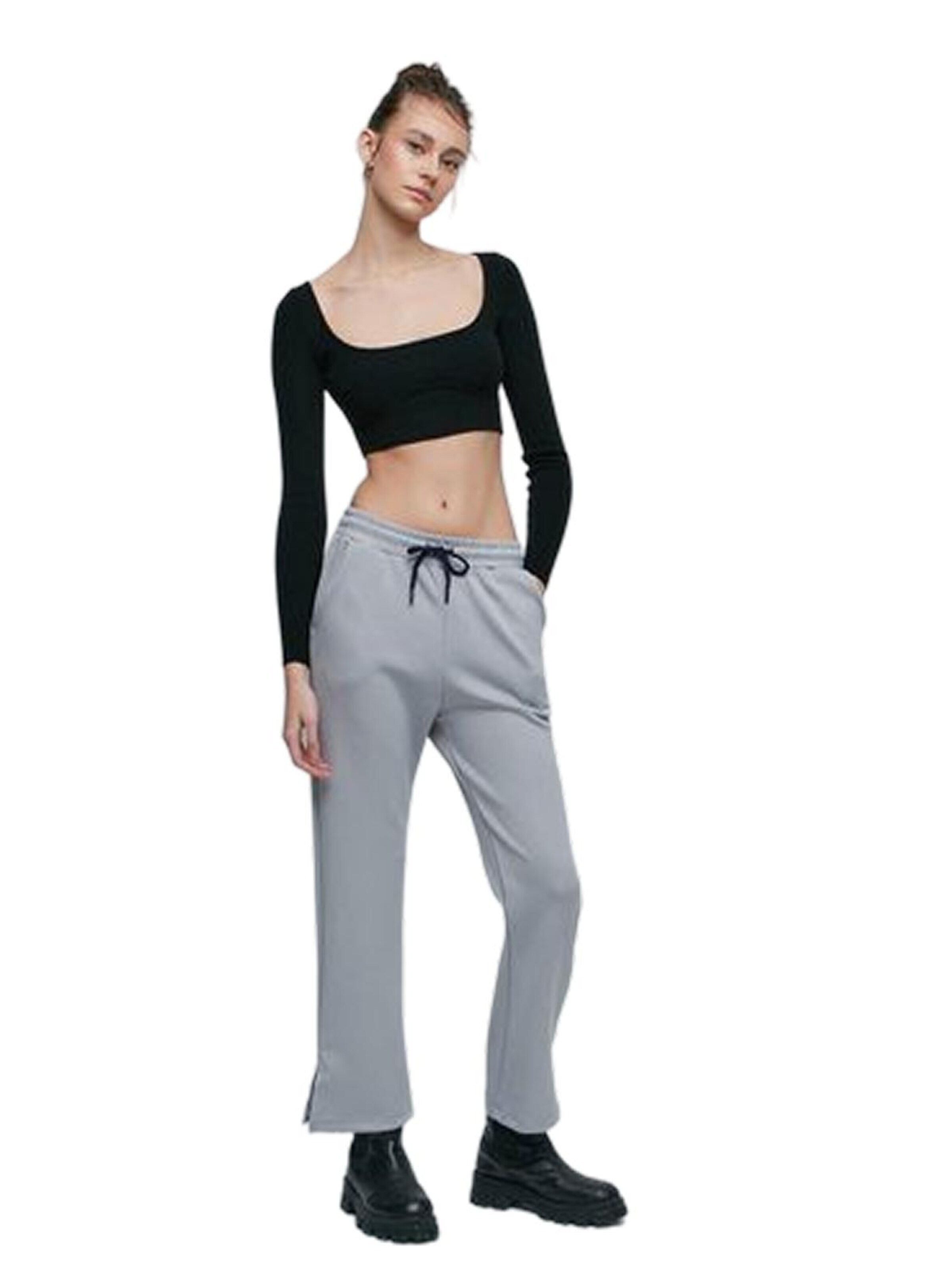 C&City Broek in Grijs: voorkant