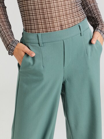 OBJECT Wide leg Trousers 'OBJLISA' in Green