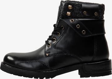 Bottines à lacets 'Incus' DreiMaster Vintage en noir : devant