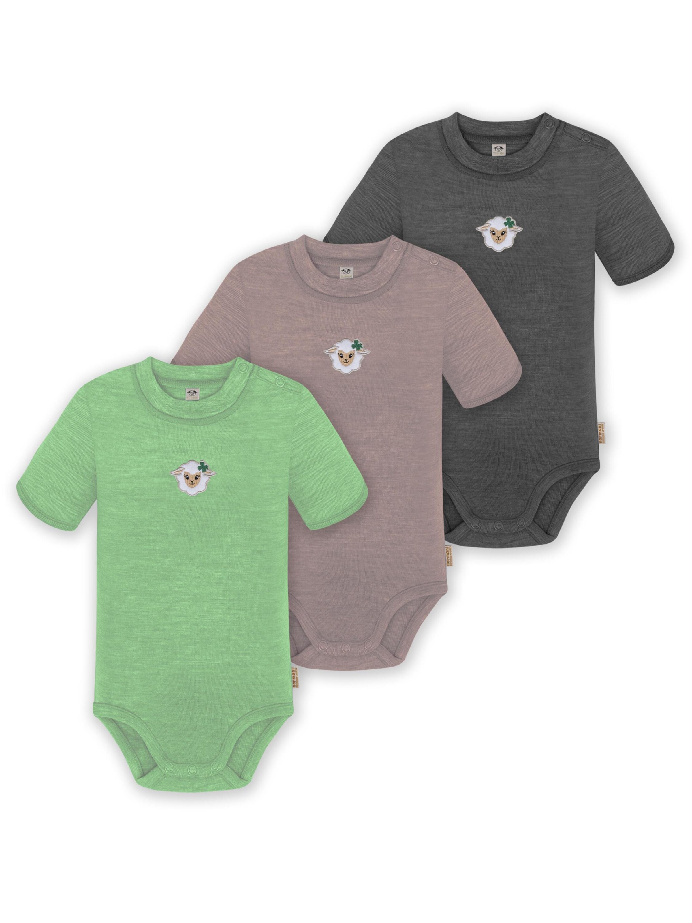 Barboteuse / body normani en gris : devant