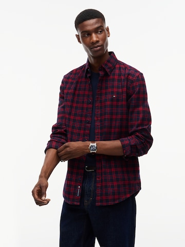 Tommy Jeans Regular fit Srajca | rdeča barva: sprednja stran