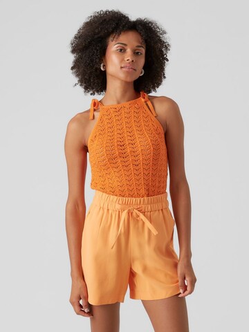 VERO MODA Gebreide top 'URSULA' in Oranje: voorkant