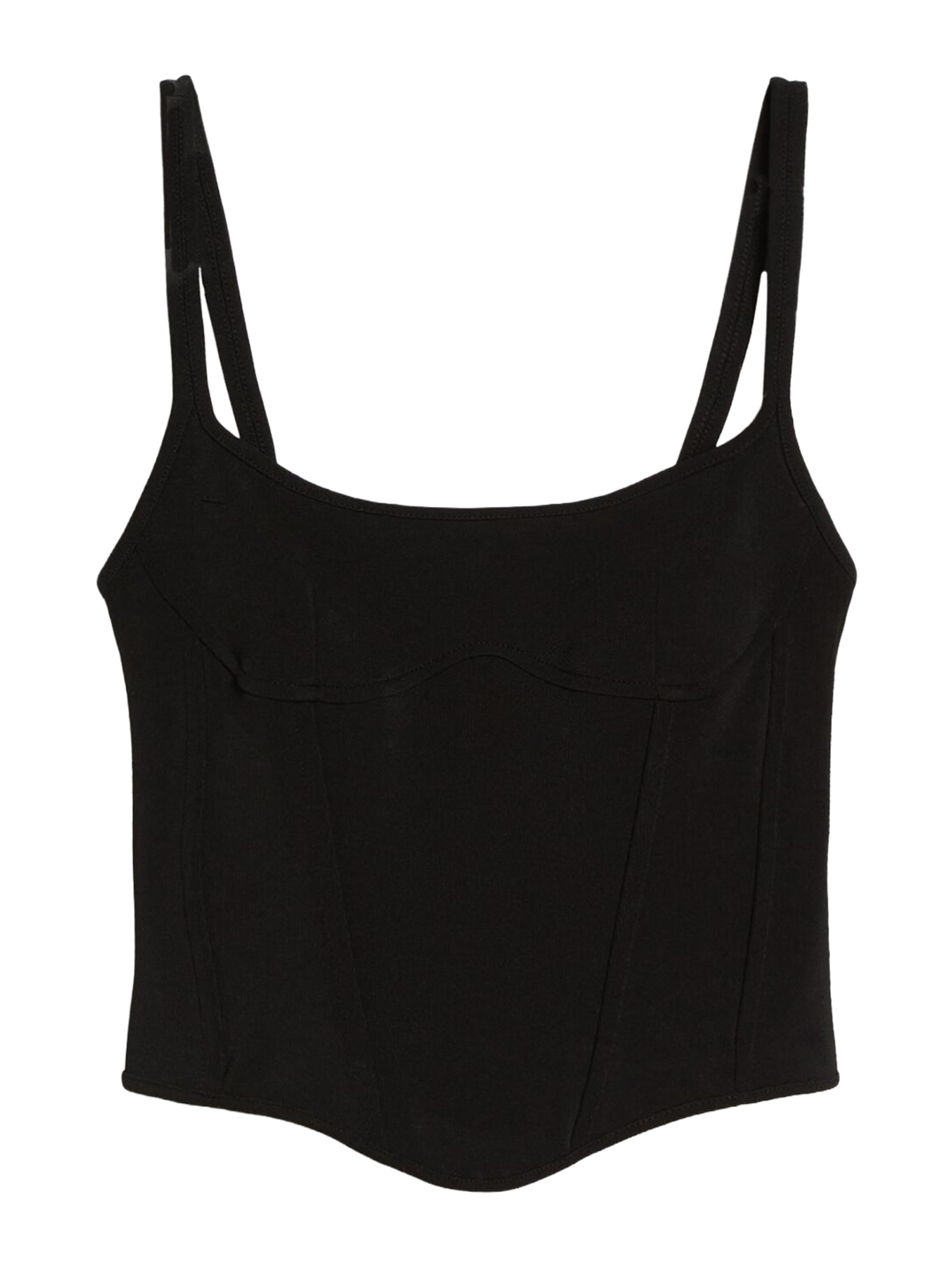 Bershka Top | črna barva: sprednja stran