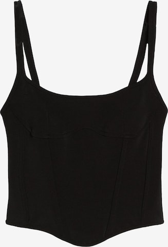 Bershka Top | črna barva: sprednja stran