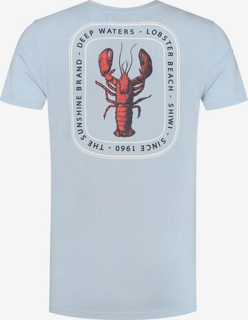 Tricou 'Lobster Beach' de la Shiwi pe albastru