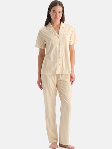 Dagi Pyjama in Gelb: Vorderseite