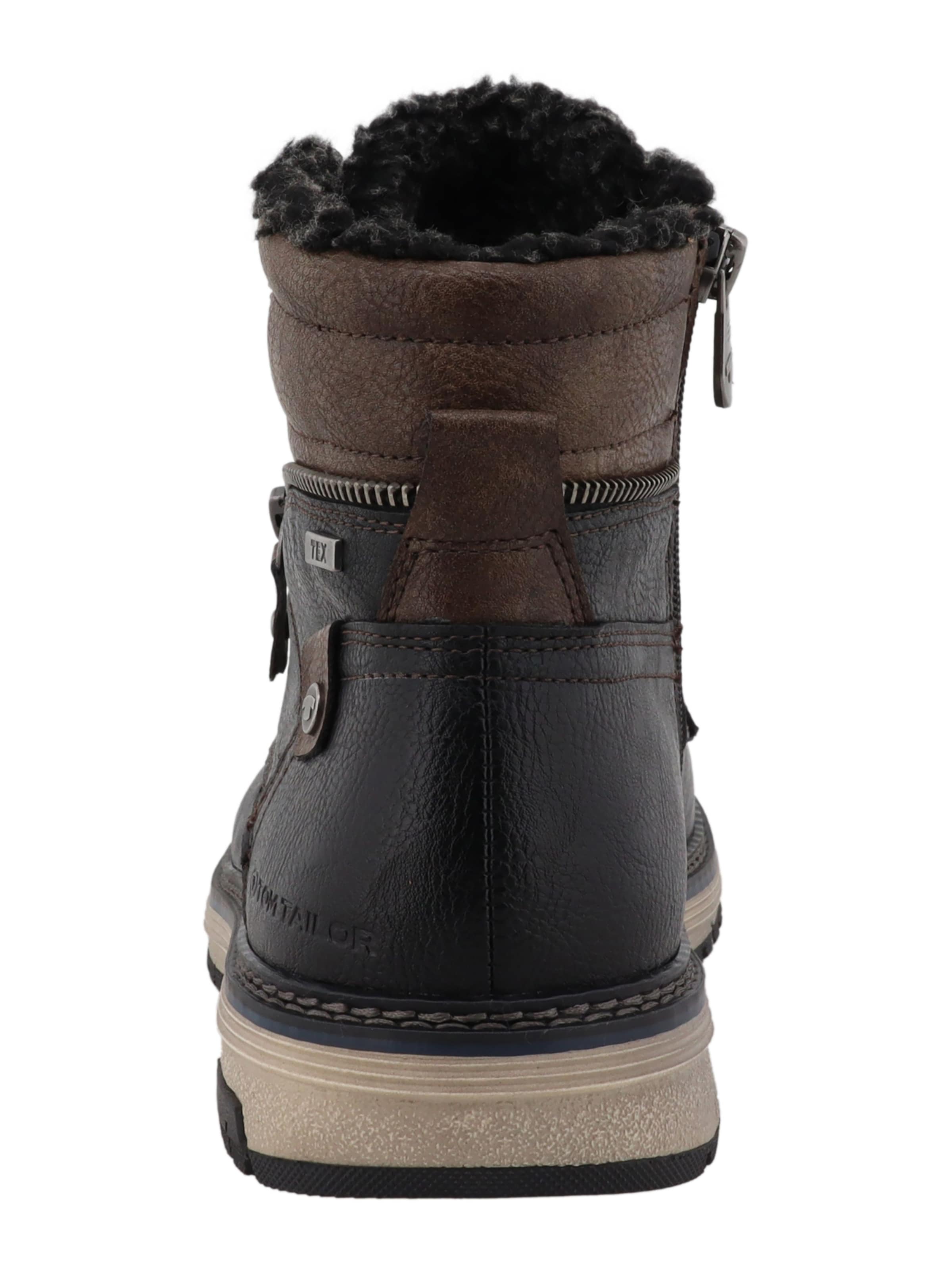 TOM TAILOR - Botas con cordones en negro