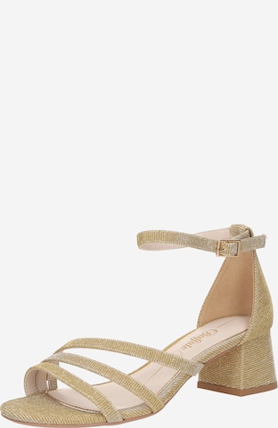 Sandale cu baretă 'Lilly Shine' de la BUFFALO pe auriu: față