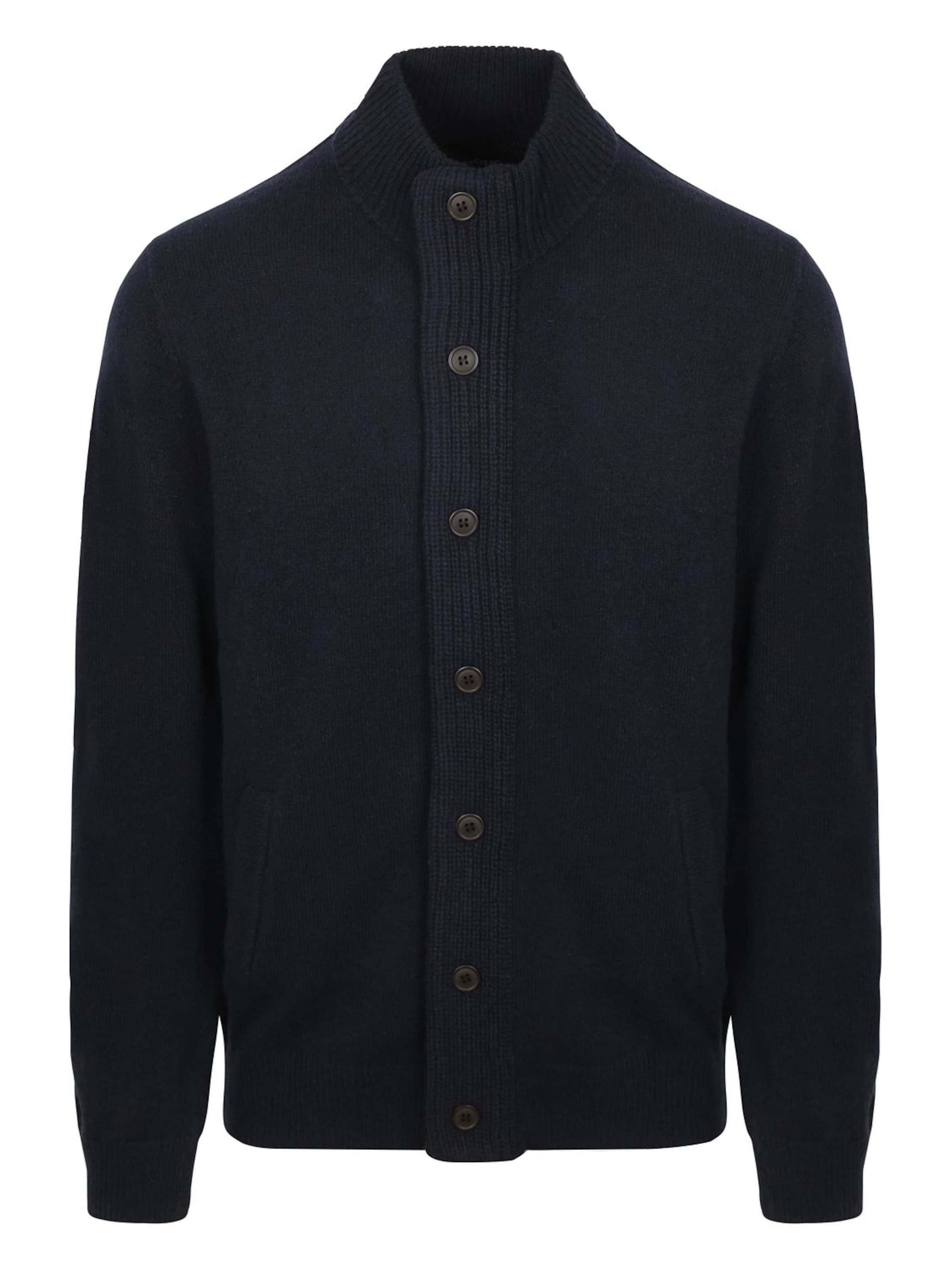Barbour Knit Cardigan in Blue: front