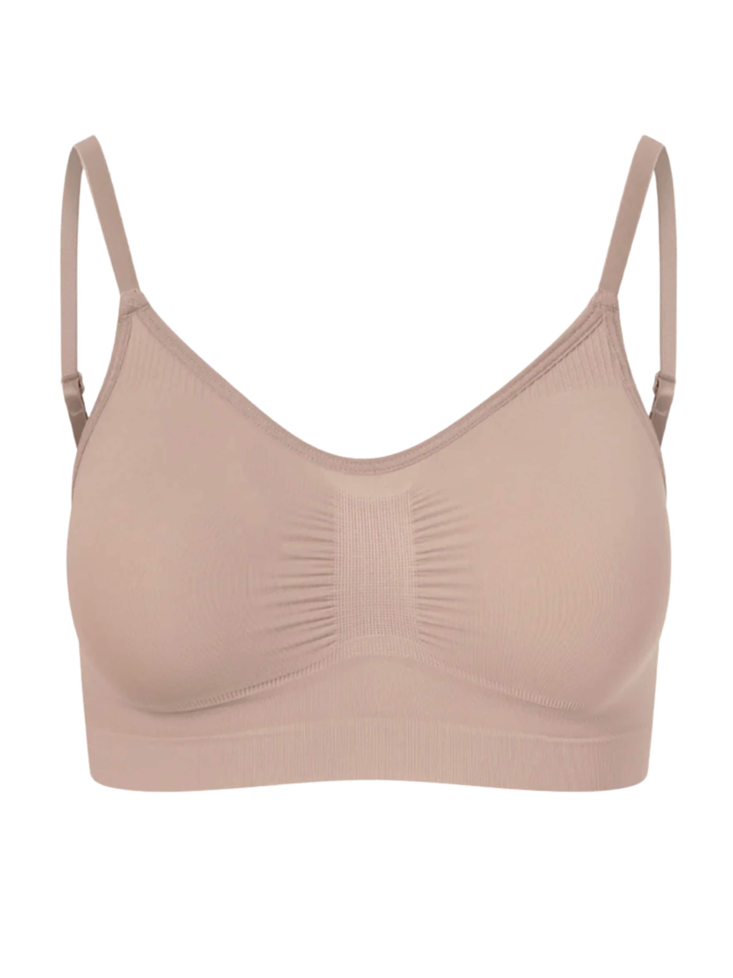 cfab (formerly creamy fabrics) Bygelfri Behå 'Comfort Bralette' i beige: framsida