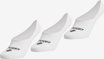 Chaussettes de sport Superdry en blanc : devant