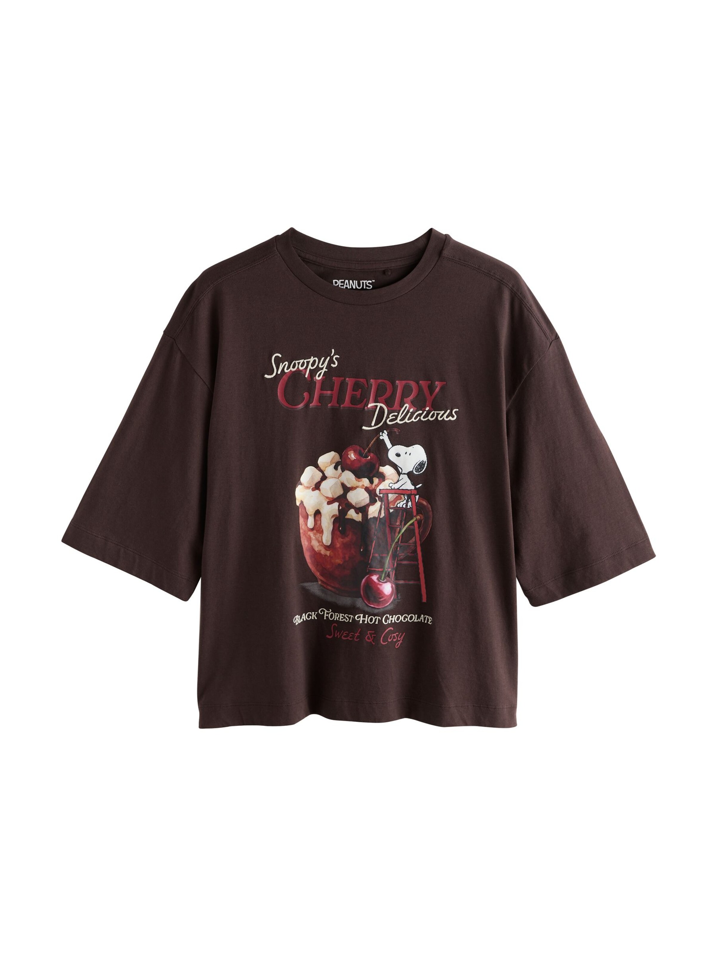 Next Tričko ve velikosti S-M - čokoládová / červená / černá / bílá, Produkt