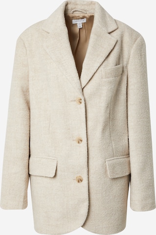 TOPSHOP Between-Seasons Coat in Beige: front
