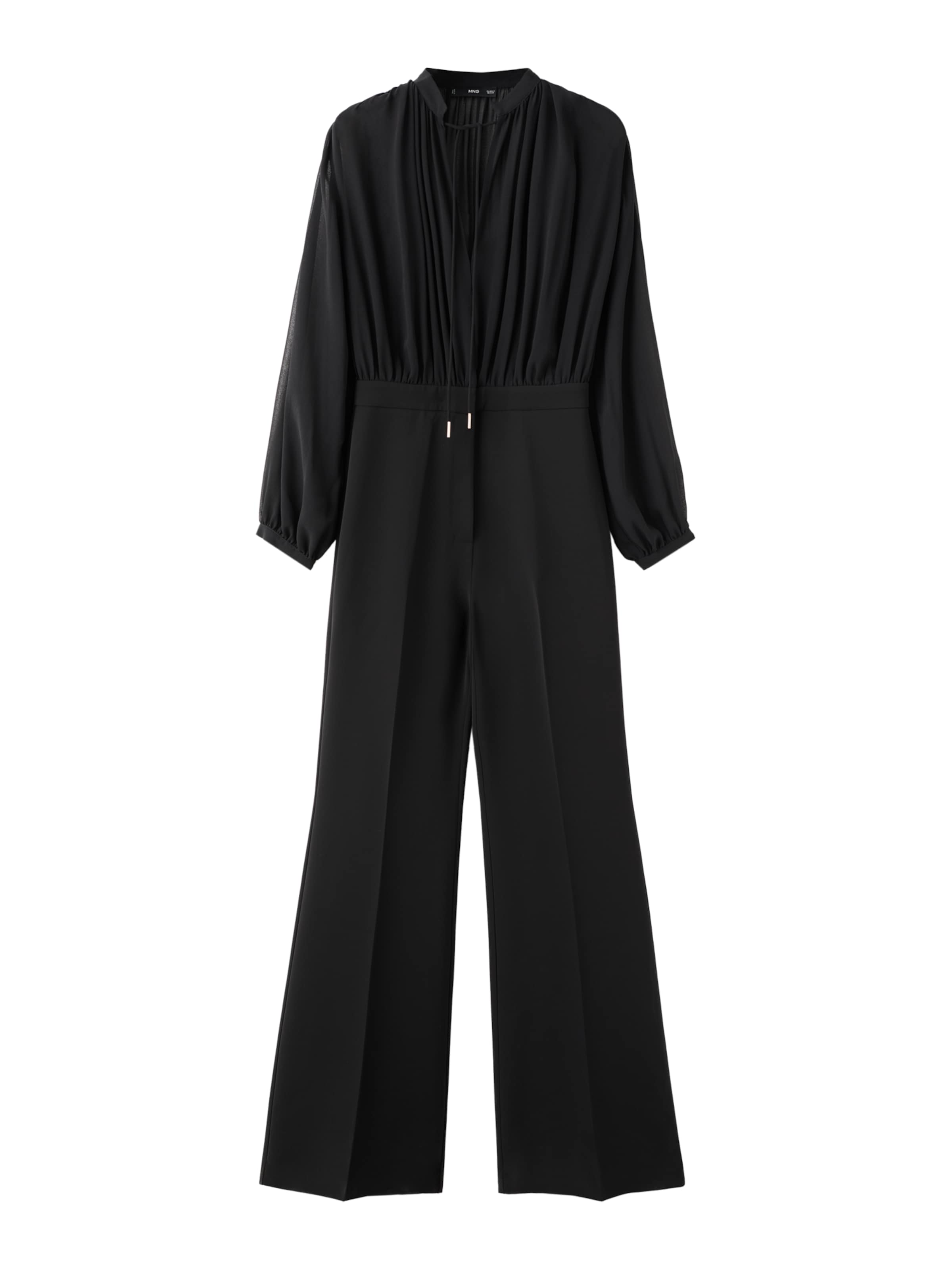 Tuta jumpsuit 'Anya' di MANGO in nero: frontale