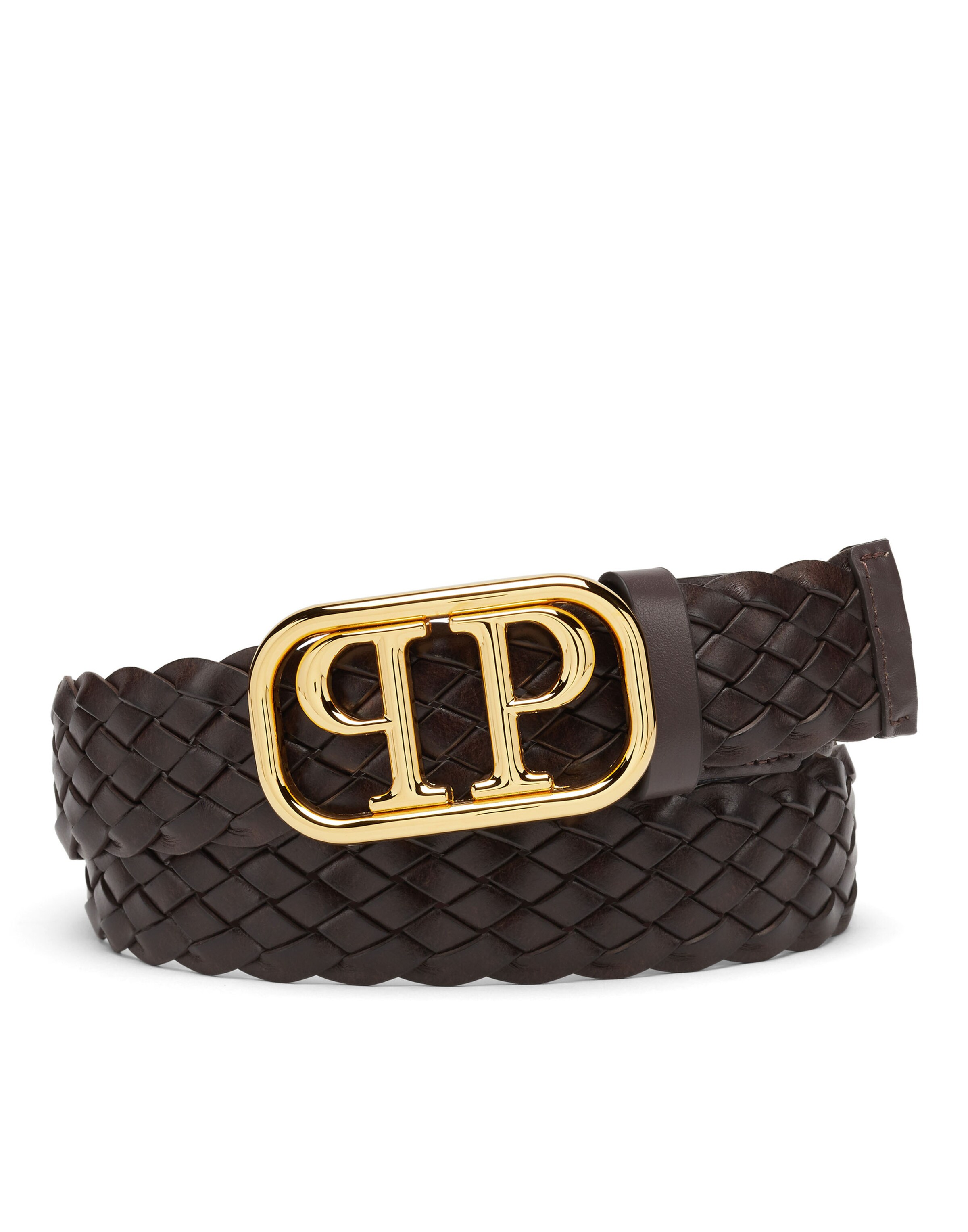 Philipp Plein Riem in Bruin: voorkant