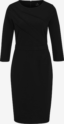 Robe fourreau MADELEINE en noir : devant