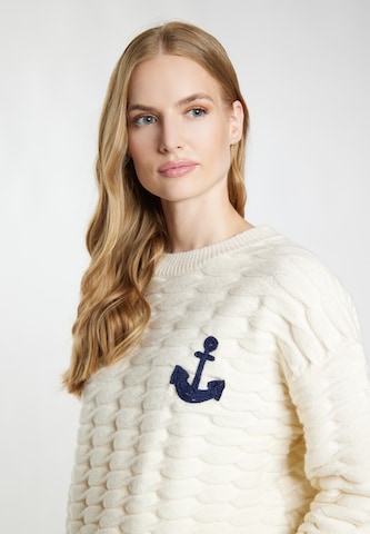 Pull-over DreiMaster Maritim en blanc