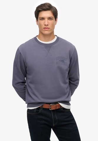 Superdry Sweatshirt 'Athletic Essentials' in Blue: front