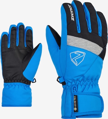 ZIENER Athletic Gloves 'LEIF GTX' in Blue: front