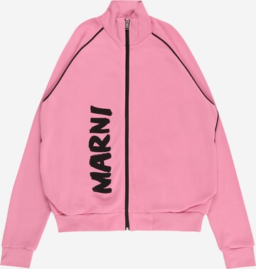 Marni - Sudadera con cremallera en rosa: frente