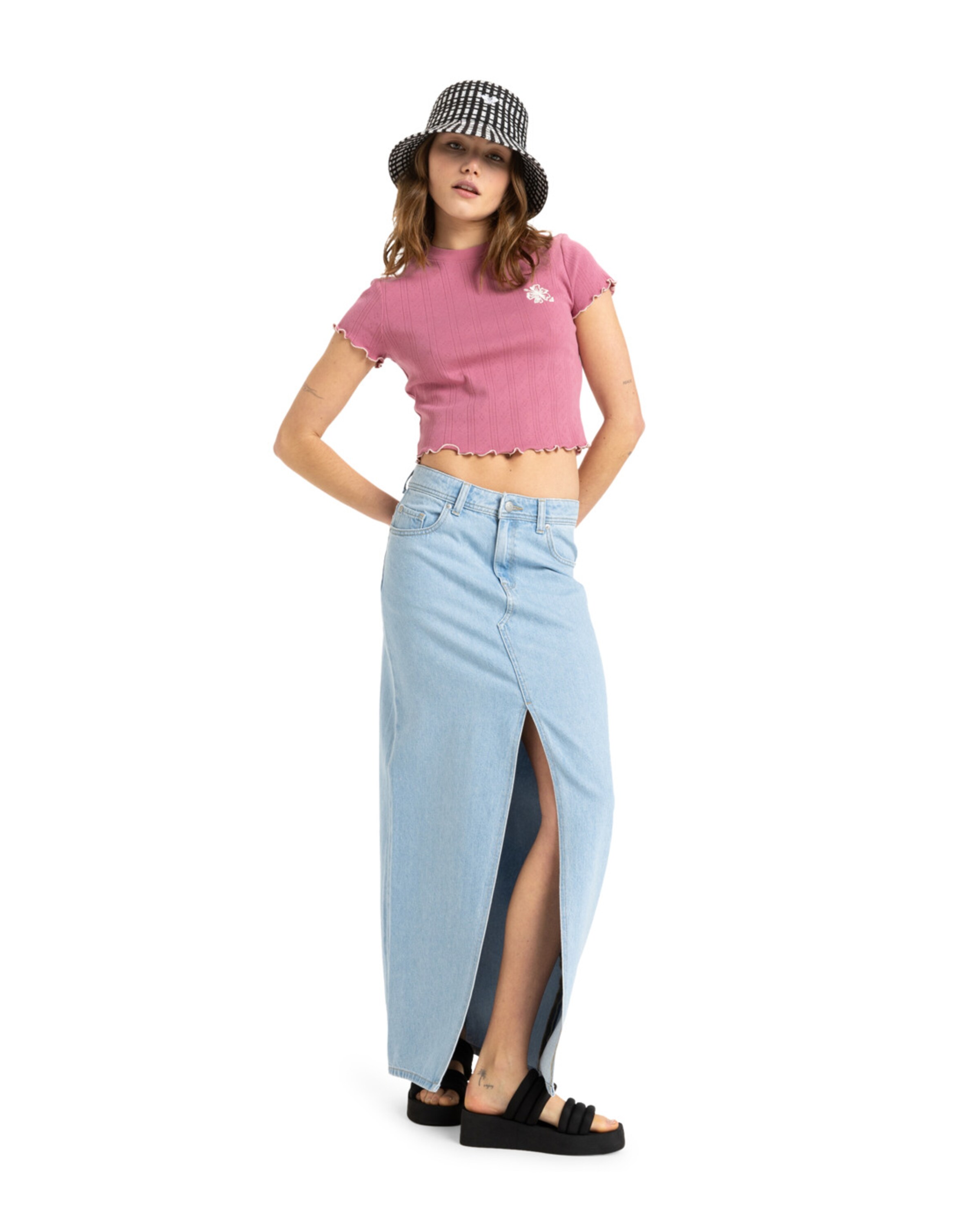 T-shirt 'Pointelle' ROXY en rose