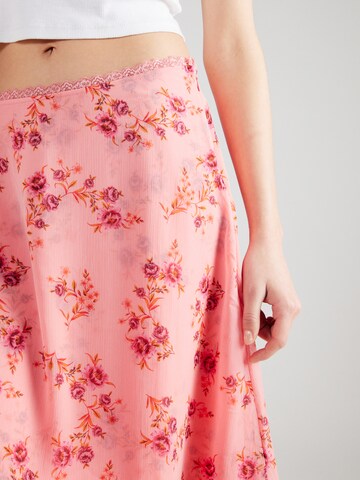 Free People - Saia 'GARDEN PARTY' em rosa