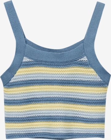 Pull&Bear Gebreide top in Blauw: voorkant