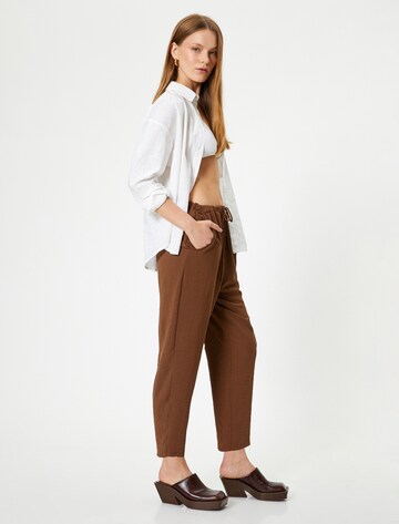 Koton Tapered Pants in Brown