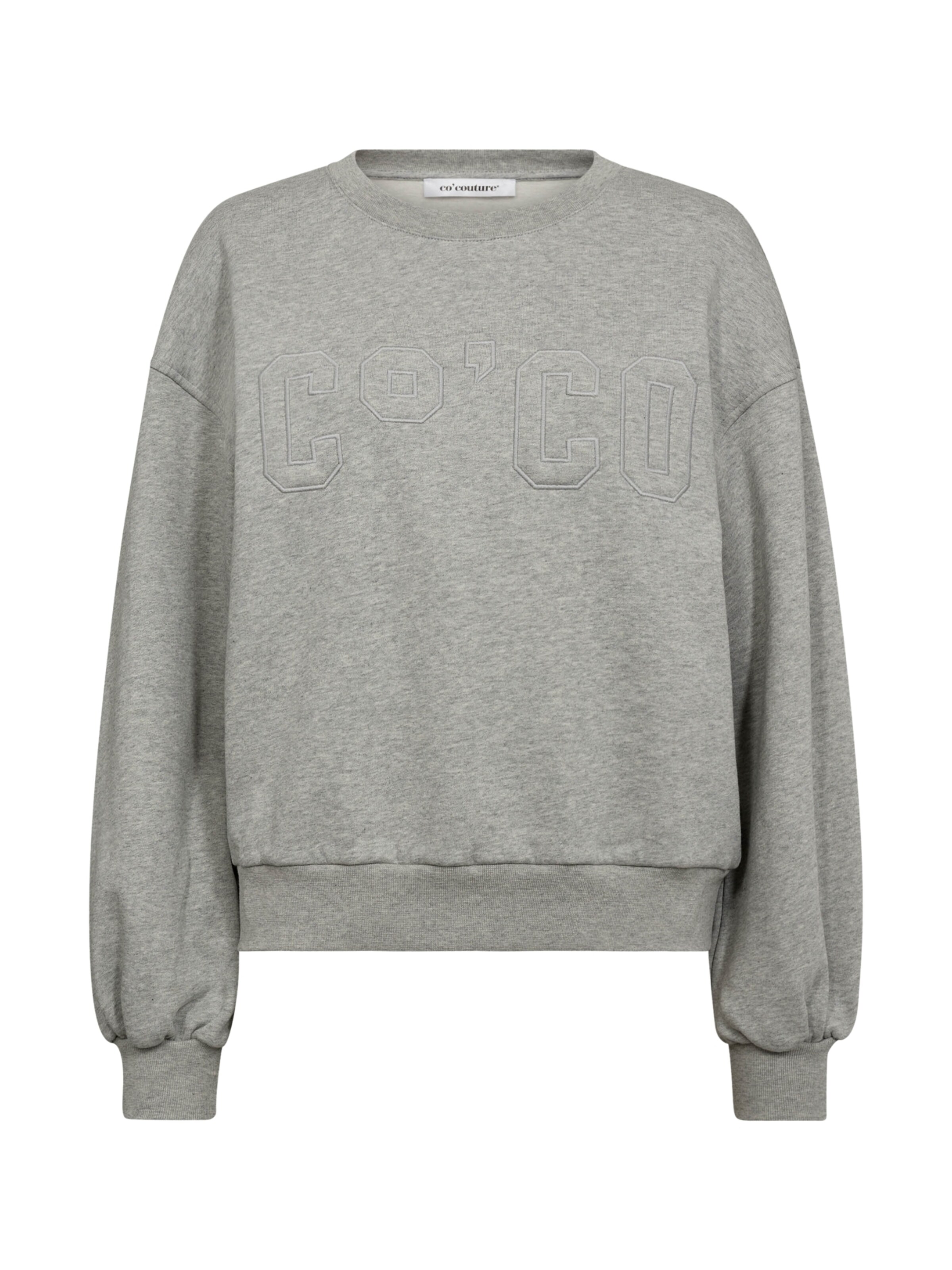 Sweat-shirt 'Zoe' co'couture en gris : devant