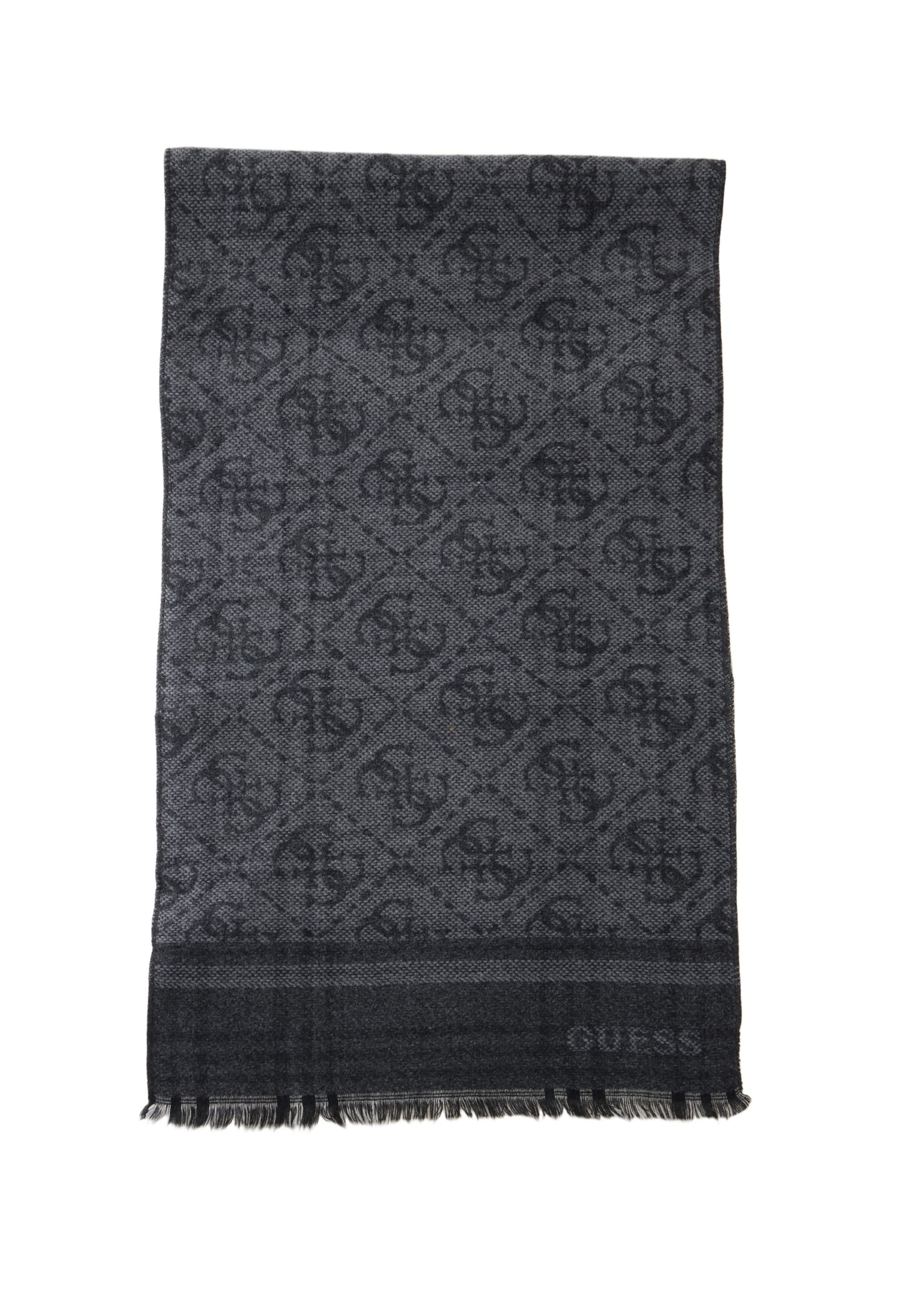 Fular 'MILANO' de la GUESS pe negru: față