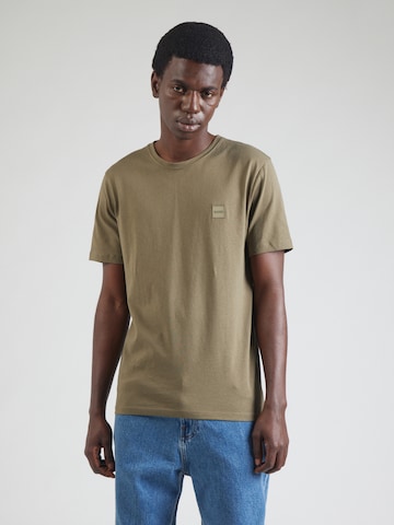 T-Shirt 'Tales' BOSS en vert : devant