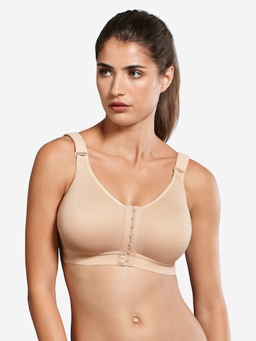 ANITA Minimiser Bra 'frontline open Sport' in Beige: front