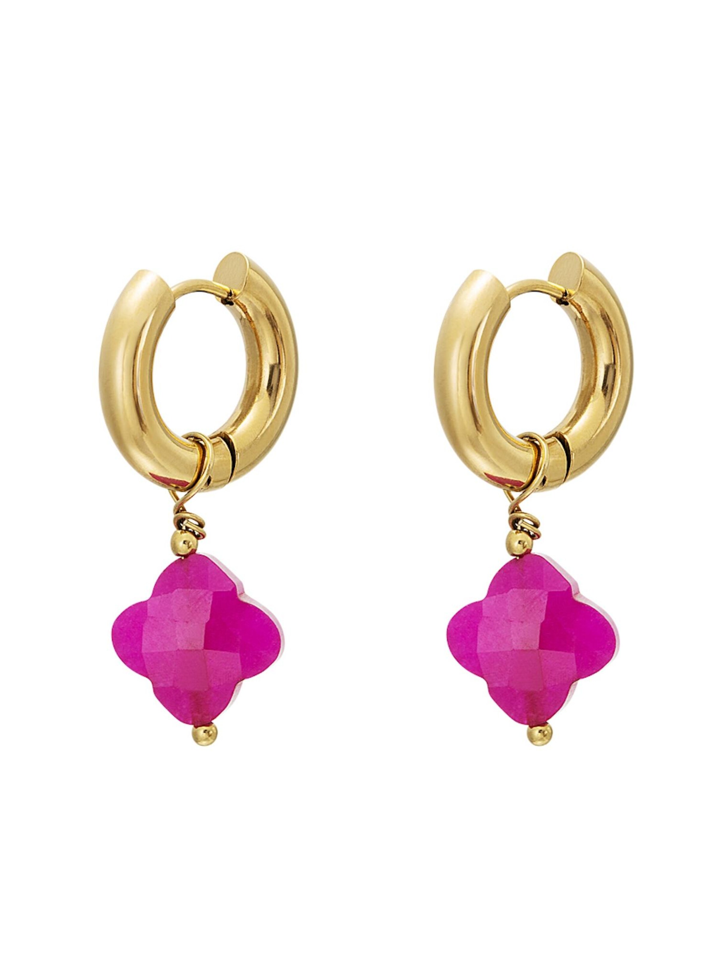 Cala Rose Oorbellen 'LIORA' in de kleur Pink, Productweergave