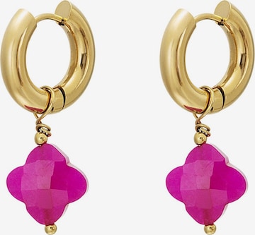 Boucles d'oreilles 'LIORA' Cala Rose en rose : devant