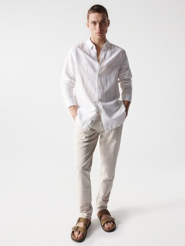 Salsa Jeans Regular fit Button Up Shirt 'Birmingham' in White