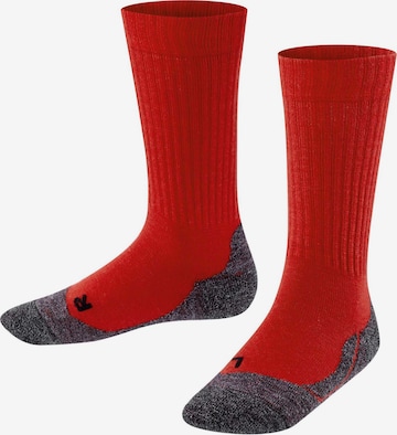 FALKE Sportsockor 'Active Warm' i röd: framsida