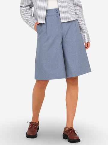 Wide leg Pantaloni con pieghe 'Onllinda Hw Mel Long Shorts Tlr Noos 15351444' di ONLY in blu