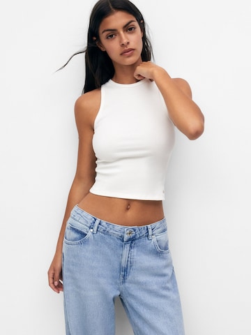 Pull&Bear Top - biela: predná strana