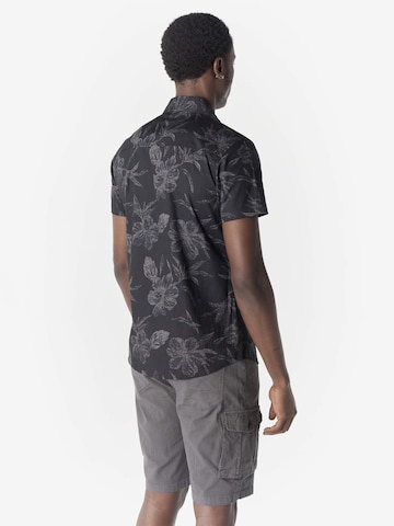 KOROSHI Slim fit Button Up Shirt in Black
