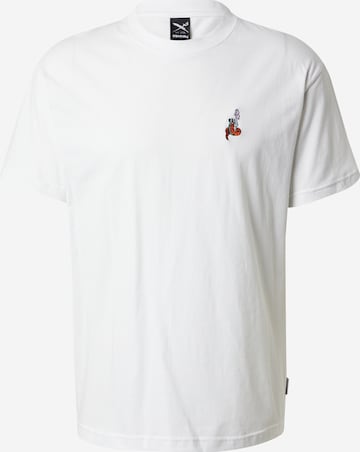 Iriedaily T-Shirt 'Nobodys G' in Weiß: predná strana