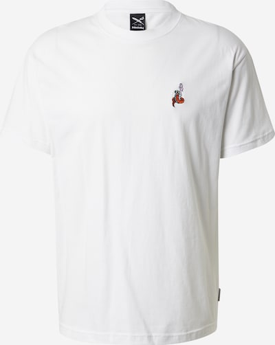 Iriedaily T-Shirt 'Nobodys G' in beige / lila / schwarz / weiß, Produktansicht