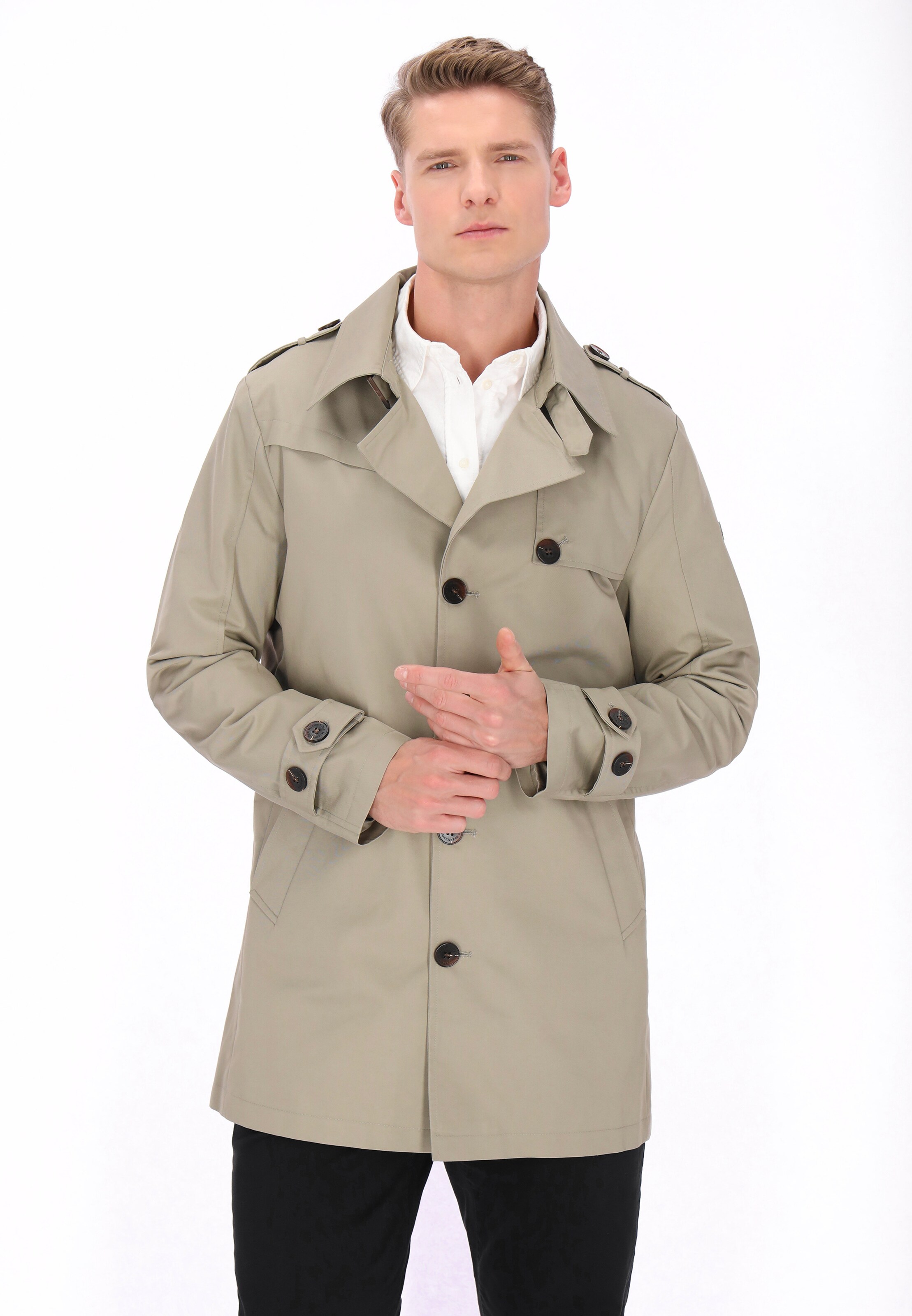 Manteau mi-saison DreiMaster Klassik en vert : devant