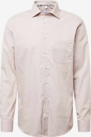 Coupe regular Chemise SEIDENSTICKER en beige : devant