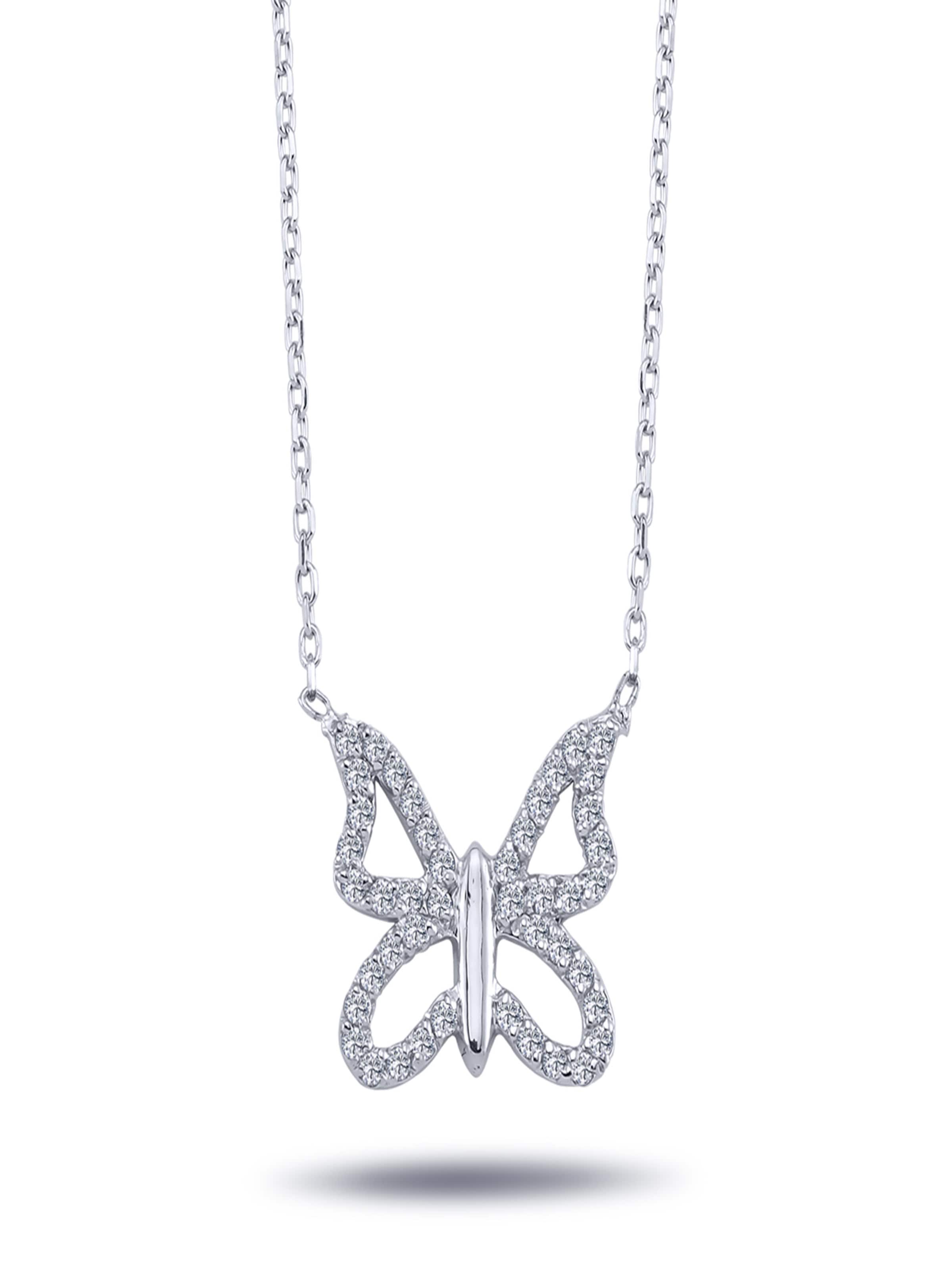 EinStein Diamant Kette‌‌‌‌‌‌ in Silber: Vorderseite